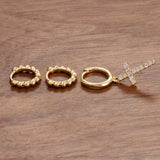 Crystallized Cross Earrings