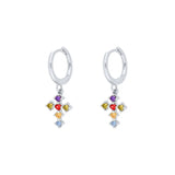 Colorful Cross Earrings