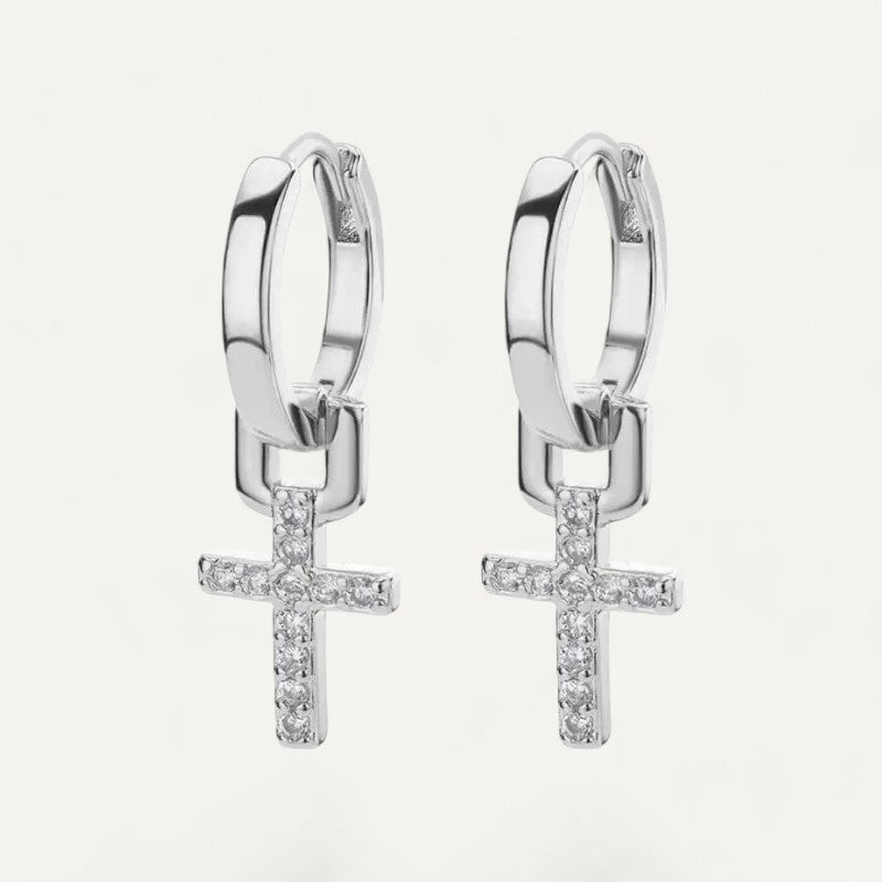 Shining Cross Earrings