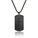 Men’s Military Cross Dog Tag Necklace