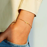 Minimalist Beaded Cross Bracelet