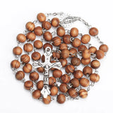 Wood Bead Rosary with Steel Cross | Precious Cross