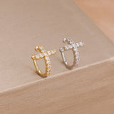 Sparkling Cross Earrings