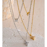 Double Shine Cross Necklace