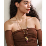 Gold Mystic Cross Necklace