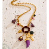 Gold Mystic Cross Necklace