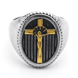 Jesus Cross Signet Ring