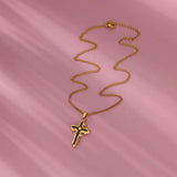 Dark Elegance Cross Necklace