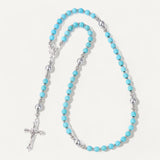 Beaded Rosary with Silver Crucifix