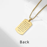 Men’s Military Cross Dog Tag Necklace