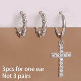 Crystallized Cross Earrings