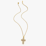 Cross Necklace with Crystals