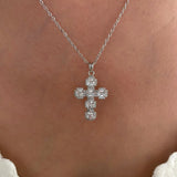 Cross Necklace with Crystals