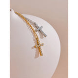 Luminous Aura Cross Necklace