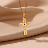 Shiny Gold Cross Necklace