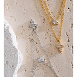Double Shine Cross Necklace