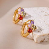 Cross Hoop Earrings