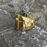Textured Cross Ring for Men