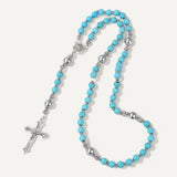 Beaded Rosary with Silver Crucifix