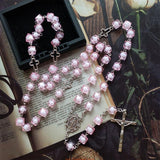 Pink Bead Rosary