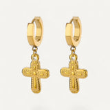 Cross Drop Earrings
