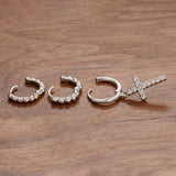 Crystallized Cross Earrings