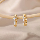 Cross Hoop Earrings