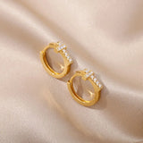Cross Hoop Earrings