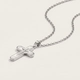 Pearly Divine Reflection Cross Necklace