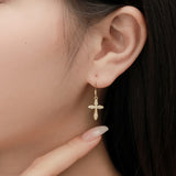 Sparkling Cross Earrings