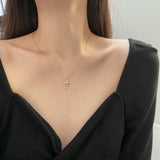 Colorful Zirconium Cross Necklace