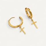 Simple Cross Earrings