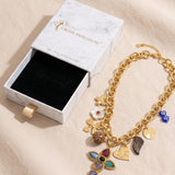 Gold Cross Charm Necklace