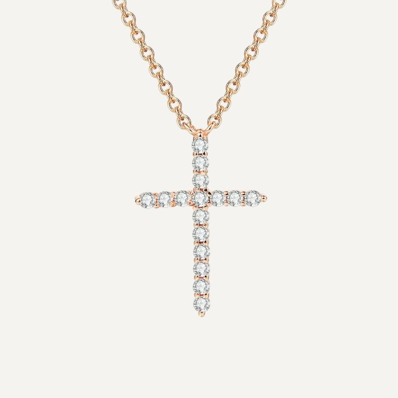 Fine Crystal Cross Necklace