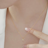Cross Necklace with Round Pendant