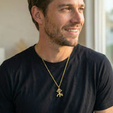 Sculpted Christ Cross Necklace