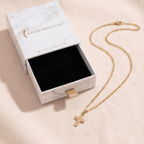 Vintage Relief Cross Necklace