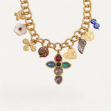 Gold Cross Charm Necklace