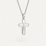 Pearly Divine Reflection Cross Necklace