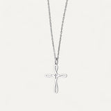 Fine Openwork Cross Necklace for Women