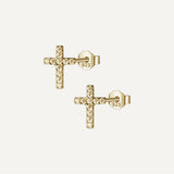 Rhinestone Cross Earrings