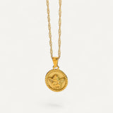 Angel Medallion Cross Necklace