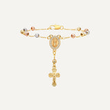 Multicolor Virgin Medal & Cross Bracelet