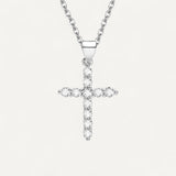 Simple Crystal Cross Necklace