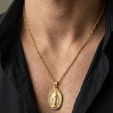 Miraculous Virgin Medal Cross Necklace